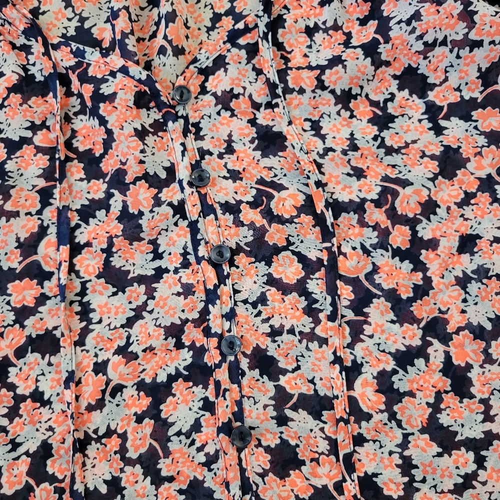 Gap sheer floral blouse women's small - Picture 5 of 6